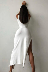 Round Neck Sleeveless Mid-Length Dress