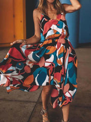 Vorioal Geometric Stitching Dress