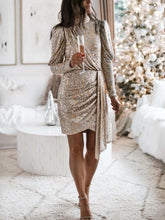 Vorioal Round Neck Sequins Dress