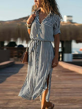 Vorioal Chiffon Shirt Dress