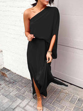 Vorioal Slit Irregular Off Shoulder Dress