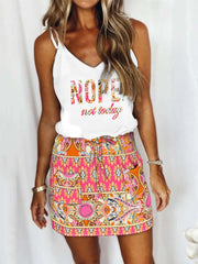 Vorioal Sling Printed Dress