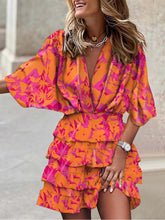 Vorioal Bat Sleeve Irregular Dress