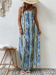 Vorioal Strap Print Dress