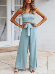 Vorioal Casual Solid-color Jumpsuit
