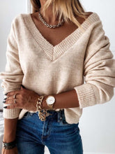 Vorioal V-neck Knit Sweaters