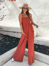 Vorioal Sling Pocket High Waist Jumpsuit
