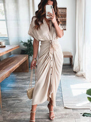 Vorioal High Waist Belt Dress