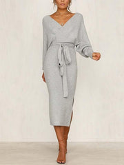 Vorioal V Neck Autumn Dress