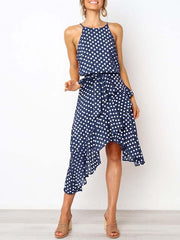 Vorioal Irregular Polka Dot Dress