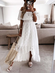 Vorioal Lace White Dress