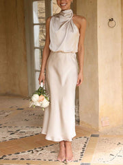 Vorioal Sleeveless Irregular Dress