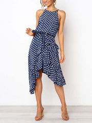 Vorioal Irregular Polka Dot Dress