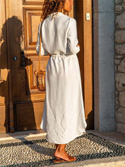 Vorioal Button Belt Dress