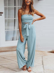 Vorioal Casual Solid-color Jumpsuit