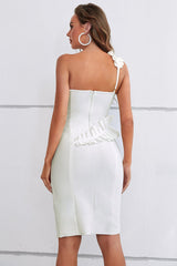 Saly Ruffled One Shoulder Bandage Dress