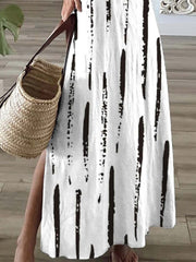 Vorioal Split V-neck Loose Dress
