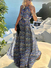 Vorioal Polka Dot Pleated Dress