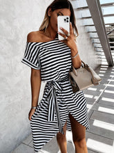 Vorioal Striped Irregular Dress
