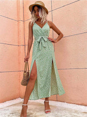 Vorioal Strap Floral Dress