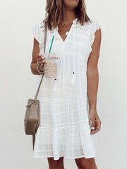 Vorioal Tassel V-neck Dress