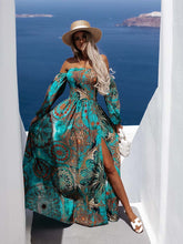 Vorioal One-line Neck Split Dress