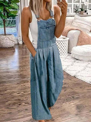 Vorioal Casual Denim Jumpsuit