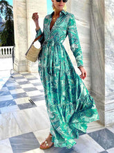 Vorioal Chiffon Print Casual Dress