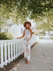 Vorioal Stripe Print Pocket Dress