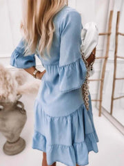 Vorioal A-line Denim Dress