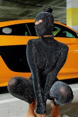 Turtleneck Backless Sports Jumpsuit