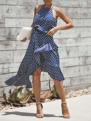 Vorioal Irregular Polka Dot Dress