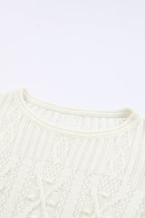 Flutter Sleeve Pompom Detail Knit Top