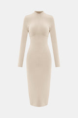 Zip Up Cutout Drawstring Detail Dress
