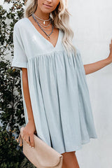 Wanderlust for Life V-neck Mini Dress - 3 Colors