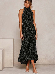 Vorioal Polka Dot Print Dress