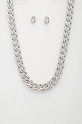Rectangle Link Metal Necklace