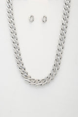 Rectangle Link Metal Necklace