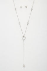 Heart Y Shape Metal Necklace