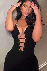 Madge V-Neck bandage Jumpsuit