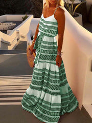 Vorioal Geometric Printed Dress