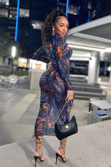 Nina Long Sleeve Midi Dress