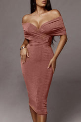 Off Shoulder Mini Dress Two Piece Set