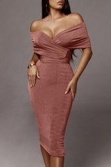 Off Shoulder Mini Dress Two Piece Set