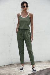 Contrast binding Cami Jumpsuit