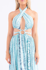 Zebra Print Binding Mini Dress