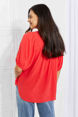 Culture Code Full Size Fresh From The Garden Button Yoke Top