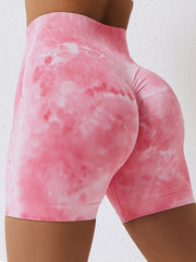 Tie Dye Scrunch Seamless Yoga Shorts