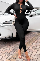 Cutout Round Neck Jumpsuit