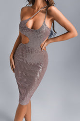 Yanki Cutout Sequin Midi Dress